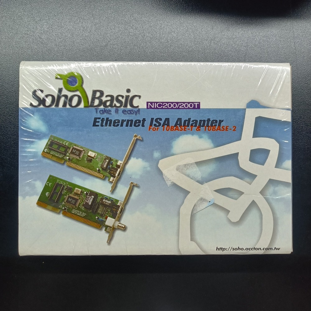 ACCTON Soho Basic NIC200/200T ‎ ISA Ethernet Adapter for 10BASE-T & 10BASE-2 NEW